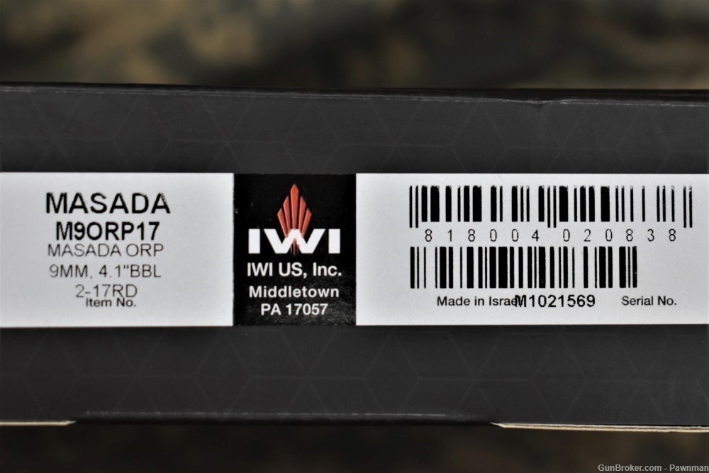 IWI  Masada Pistol in 9mm NEW Optics ready-img-13