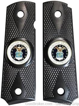  Garrison Grip 1911 Colt Full Size and Clones Grips with US AIR Force Logo-img-1