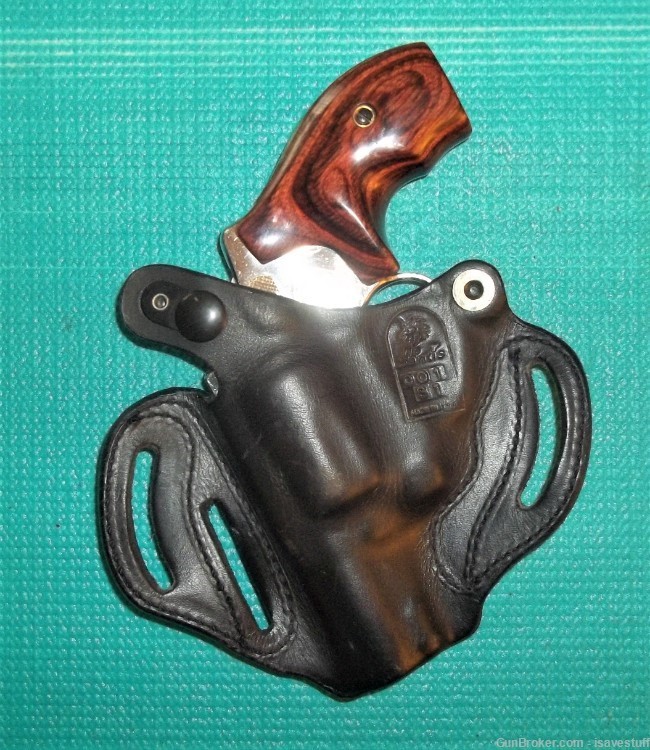 Desantis Dual Cant R/H OWB Leather Holster Smith Wesson J frame 36  .38 -img-1