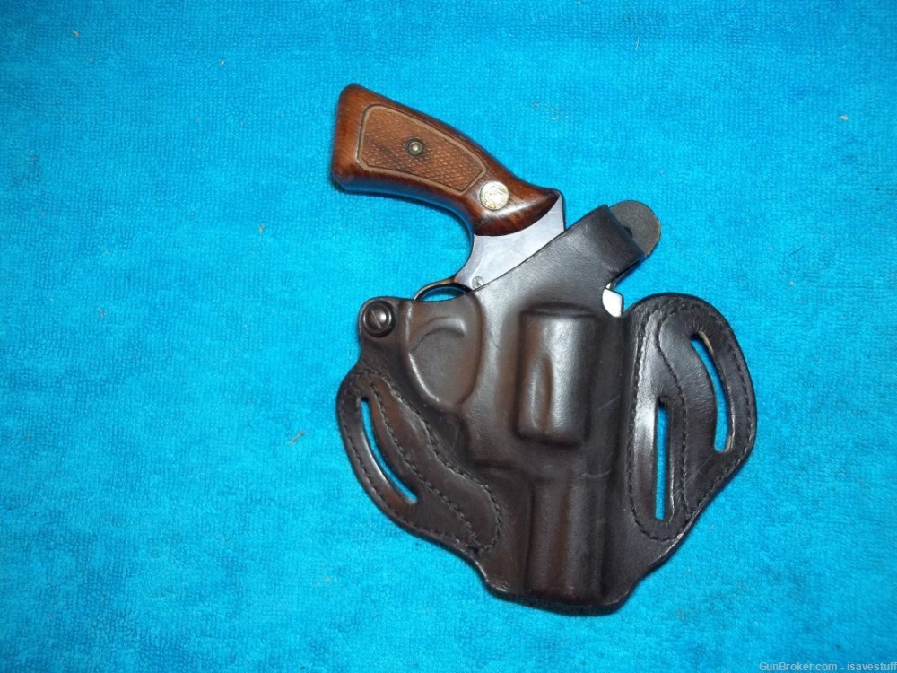 Desantis Dual Cant R/H OWB Leather Holster Smith Wesson J frame 36  .38 -img-0