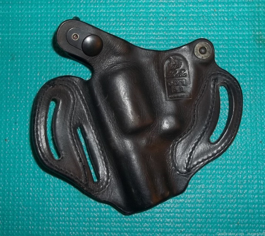 Desantis Dual Cant R/H OWB Leather Holster Smith Wesson J frame 36  .38 -img-7