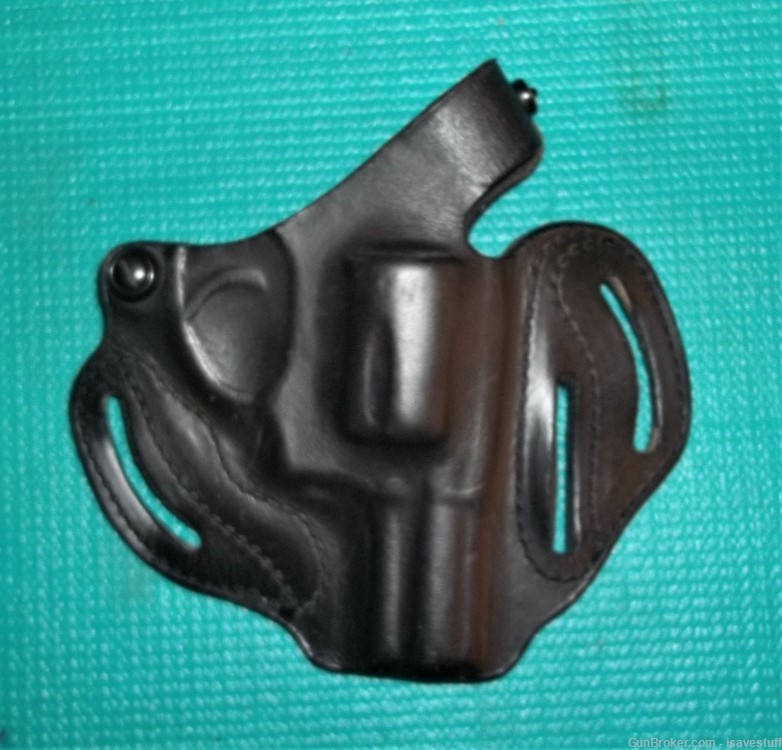 Desantis Dual Cant R/H OWB Leather Holster Smith Wesson J frame 36  .38 -img-6