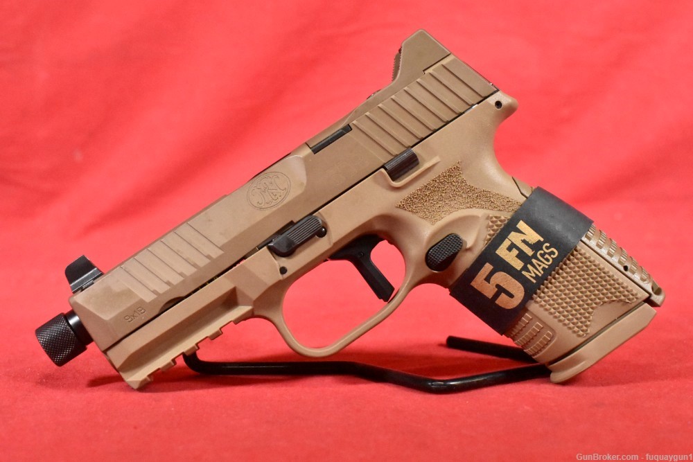 FN 509 Mid Size Tactical FDE 9mm 4.5" Threaded Barrel Optic Ready FN509T -img-2