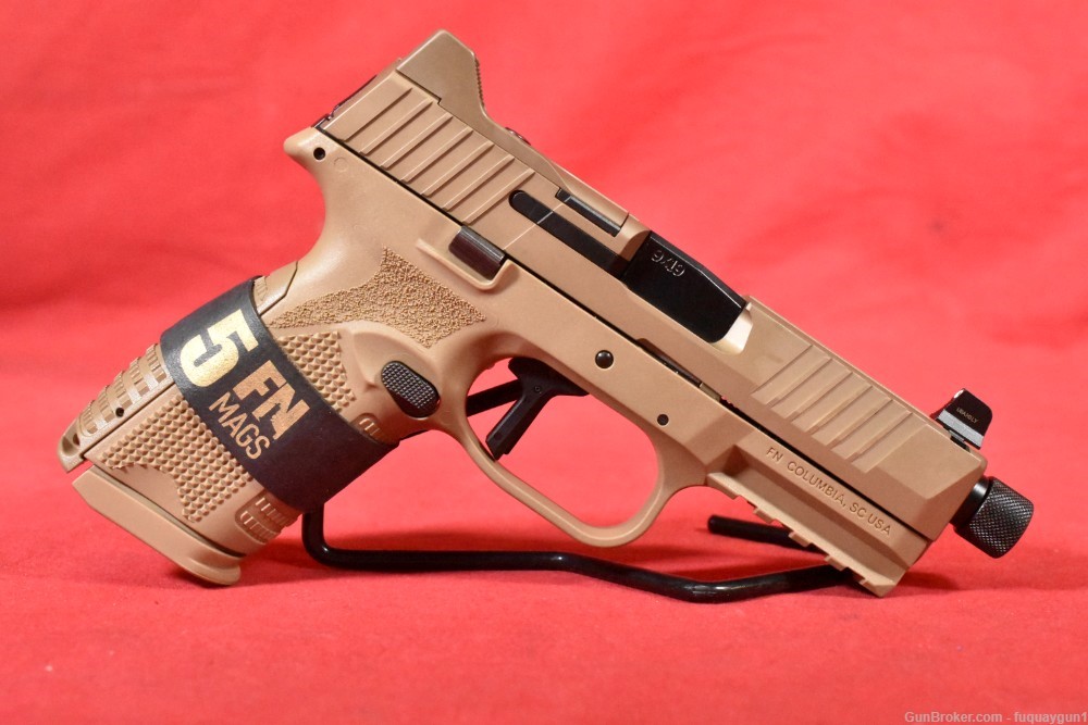 FN 509 Mid Size Tactical FDE 9mm 4.5" Threaded Barrel Optic Ready FN509T -img-3