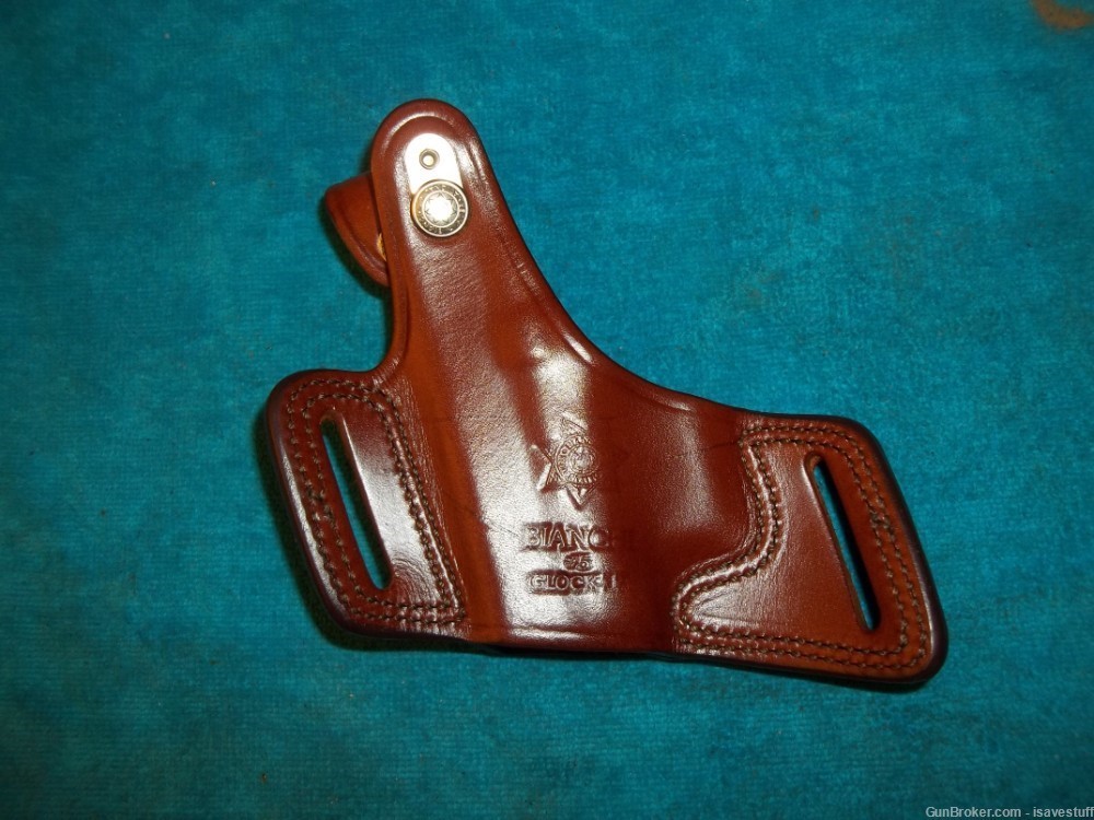 Glock 17 19 12 23 26 27 34 35 NEW Bianchi Right Hand OWB Leather Holster-img-7