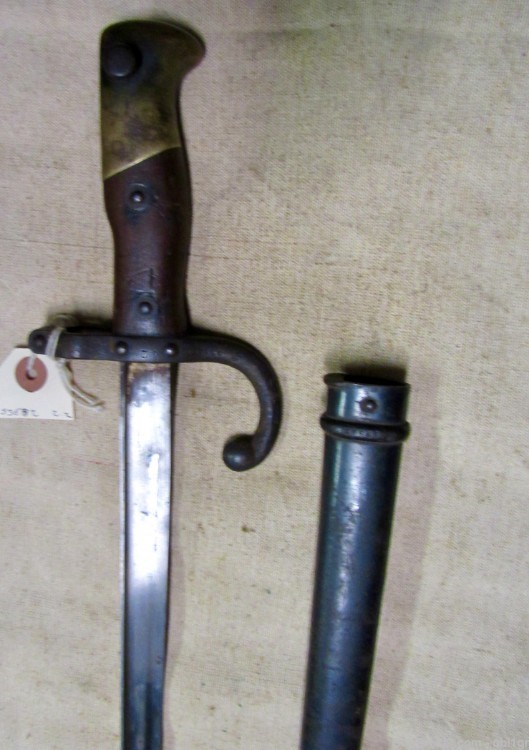 French Mle 1873 Gras Rifle Bayonet & Matching Scabbard 1877-img-1