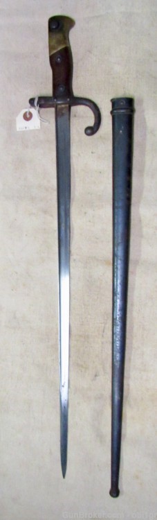 French Mle 1873 Gras Rifle Bayonet & Matching Scabbard 1877-img-0