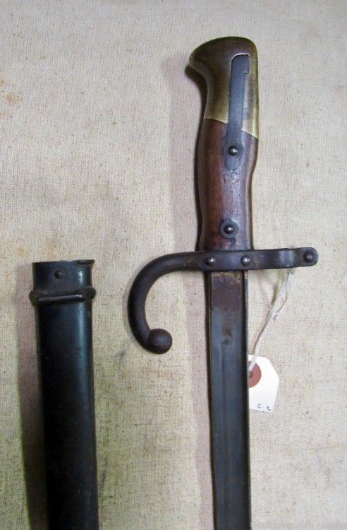 French Mle 1873 Gras Rifle Bayonet & Matching Scabbard 1877-img-7