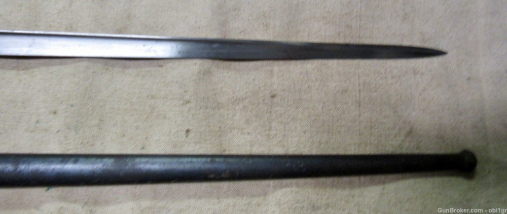 French Mle 1873 Gras Rifle Bayonet & Matching Scabbard 1877-img-8
