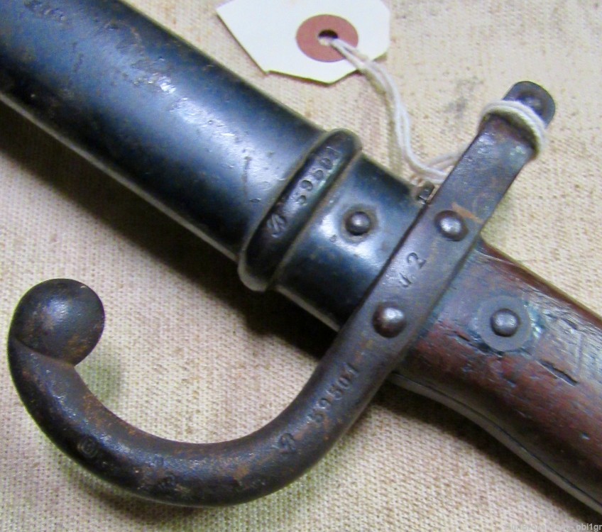 French Mle 1873 Gras Rifle Bayonet & Matching Scabbard 1877-img-10