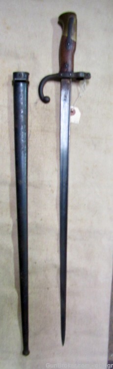 French Mle 1873 Gras Rifle Bayonet & Matching Scabbard 1877-img-6