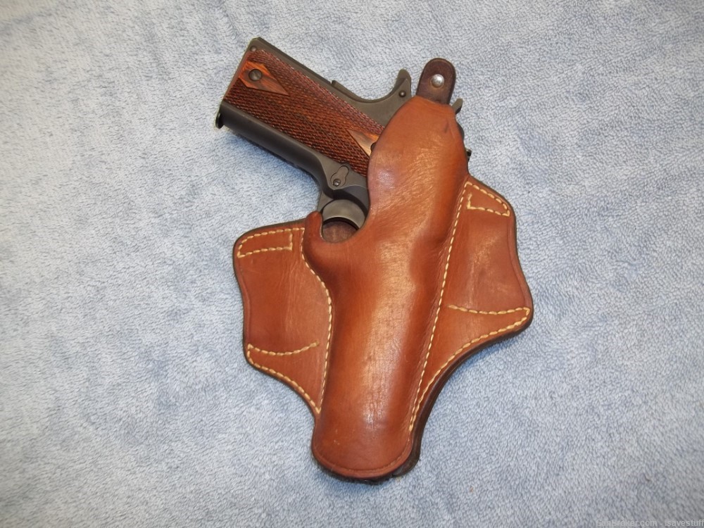 Colt Gov't 1911 Bucheimer Concealer Right Hand OWB Leather Holster 45ACP-img-0