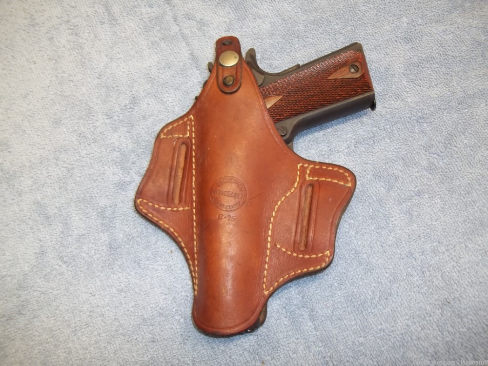 Colt Gov't 1911 Bucheimer Concealer Right Hand OWB Leather Holster 45ACP-img-1