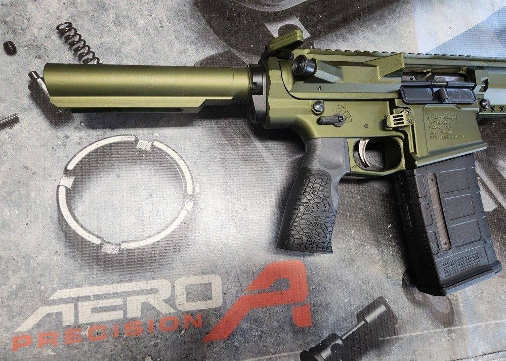 8.6 Blackout M5 AR10 8" Pistol Anodized Green - Aero, Silencerco-img-1