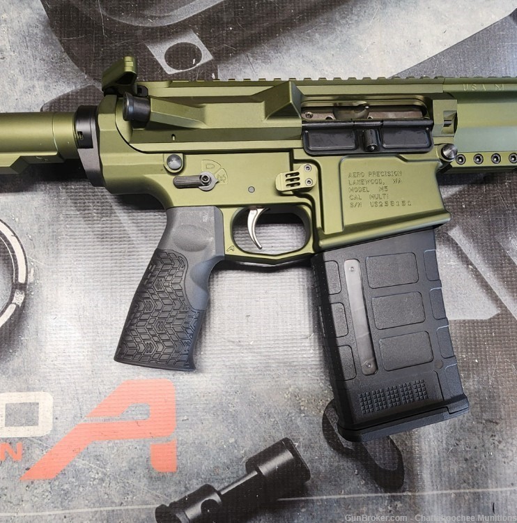 8.6 Blackout M5 AR10 8" Pistol Anodized Green - Aero, Silencerco-img-2