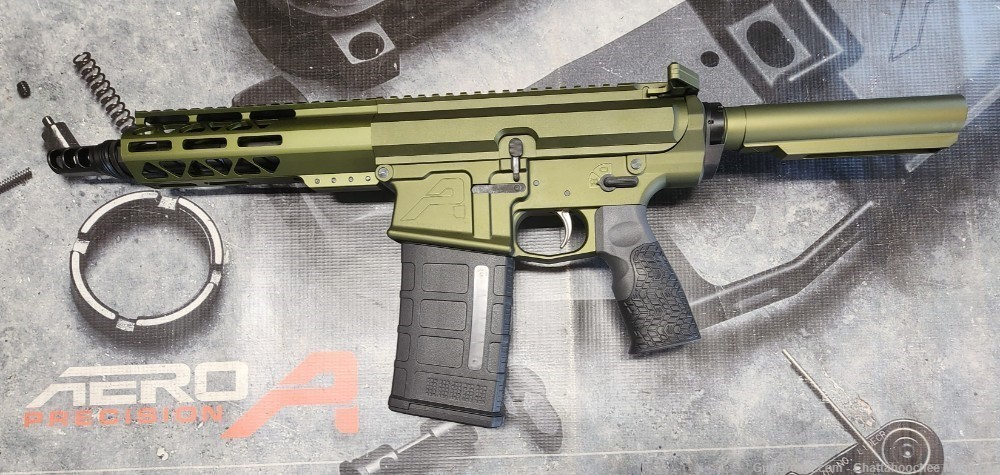 8.6 Blackout M5 AR10 8" Pistol Anodized Green - Aero, Silencerco-img-4