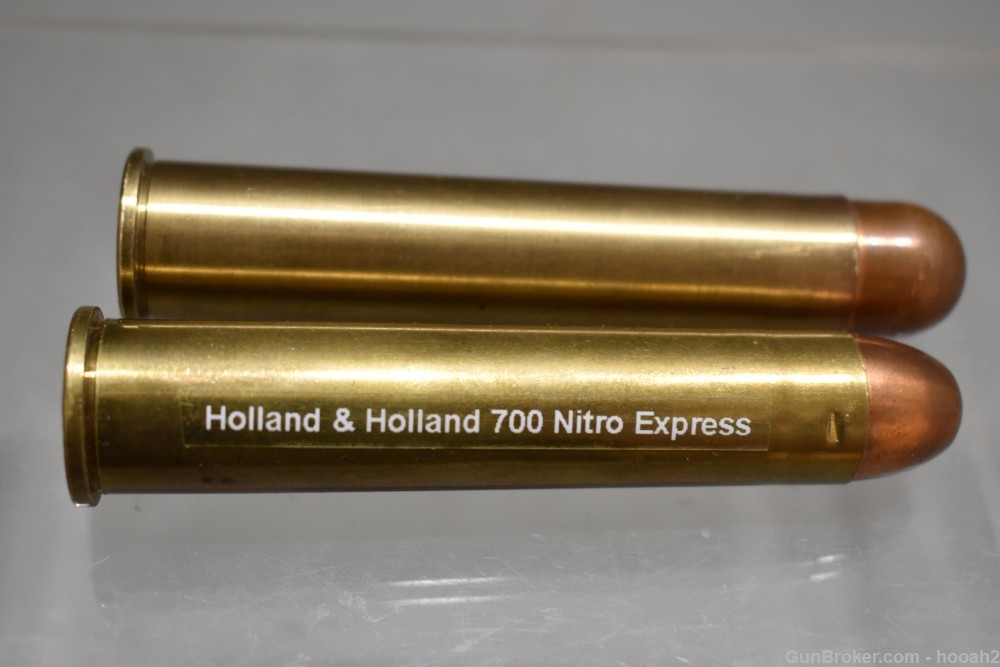 2 Rare 700 Nitro Express NE Cartridges Holland H&H Matheson -img-5