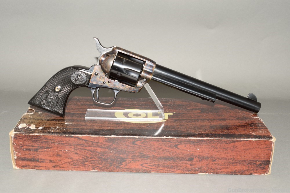 Nice Colt Single Action Army 3rd Gen Revolver 44 Special 7.5" W Box 1982-img-0