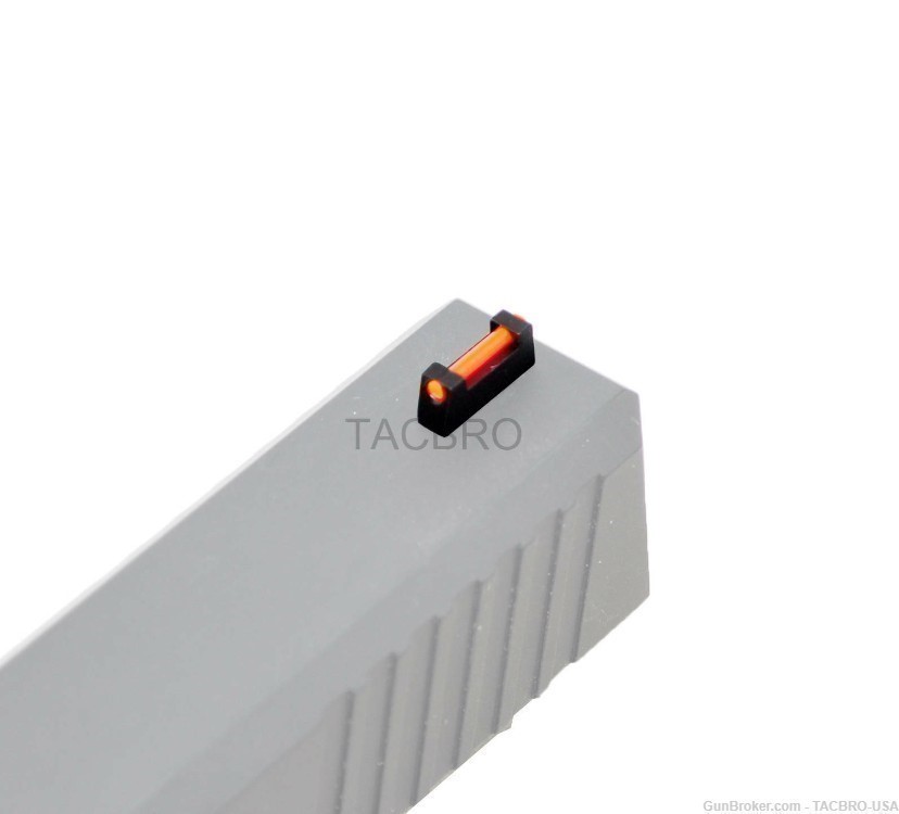 TACBRO Black Red Fiber Optic Front & Rear Sight For Glock 17 19 22 23 24 26-img-4