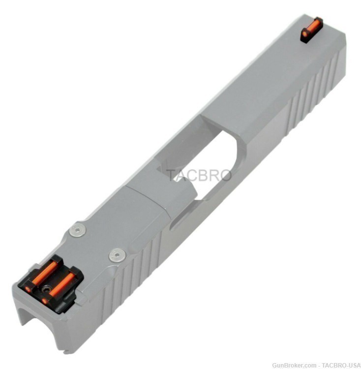TACBRO Black Red Fiber Optic Front & Rear Sight For Glock 17 19 22 23 24 26-img-2