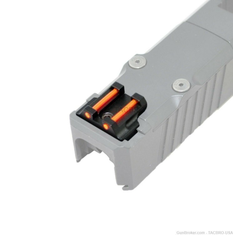 TACBRO Black Red Fiber Optic Front & Rear Sight For Glock 17 19 22 23 24 26-img-3