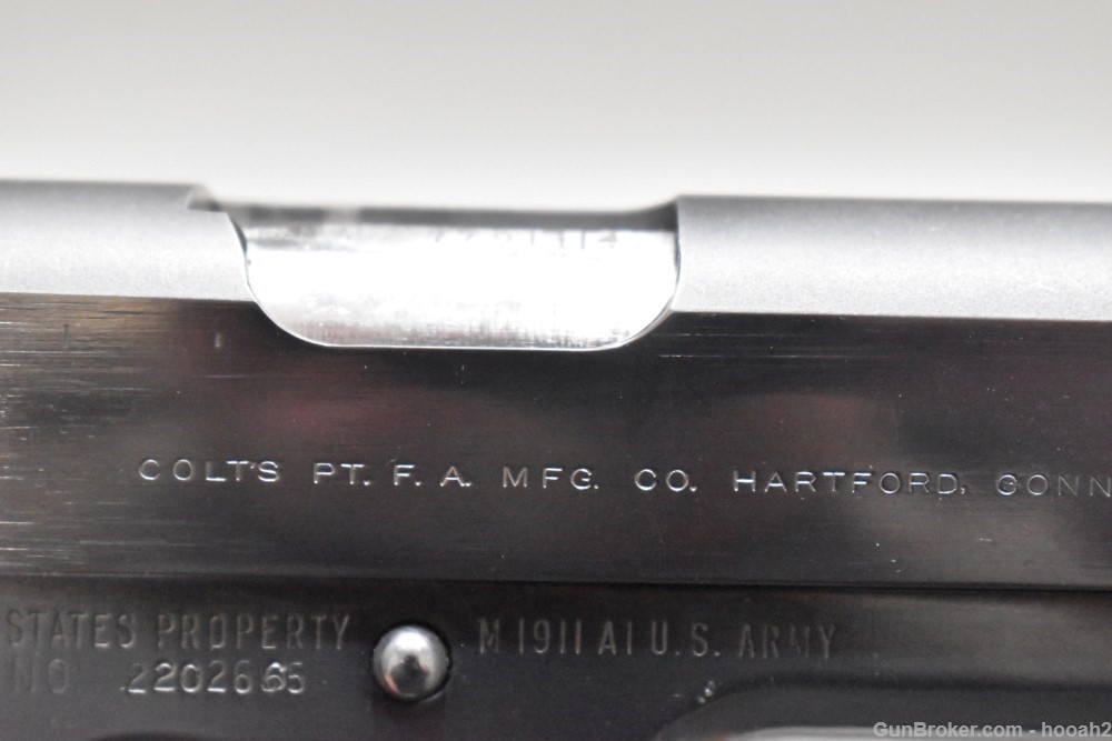 Remington Rand 1911A1 NRA Bullseye Semi Auto Pistol 45 ACP Colt C&R-img-5