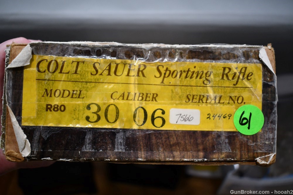 Superb Colt Sauer R80 Sporting Model Bolt Action Rifle 30-06 W Box 1980-img-70