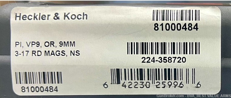 Heckler & Koch Inc VP9 9mm - 4.1" - 17RD-img-1