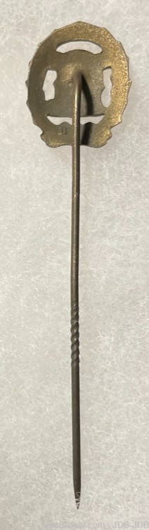 W.W. II. German “DRL” Bronze Sports Badge Stick Pin-img-1