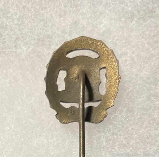 W.W. II. German “DRL” Bronze Sports Badge Stick Pin-img-4
