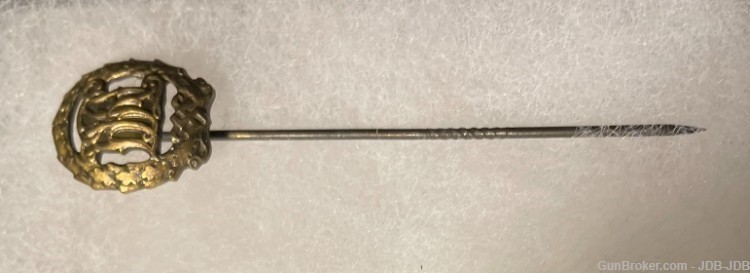 W.W. II. German “DRL” Bronze Sports Badge Stick Pin-img-2