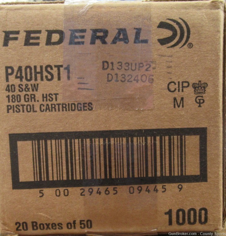 Federal 40 S&W 180Gr HST Hollow Point LE P40HST1 500 Rounds New-img-2