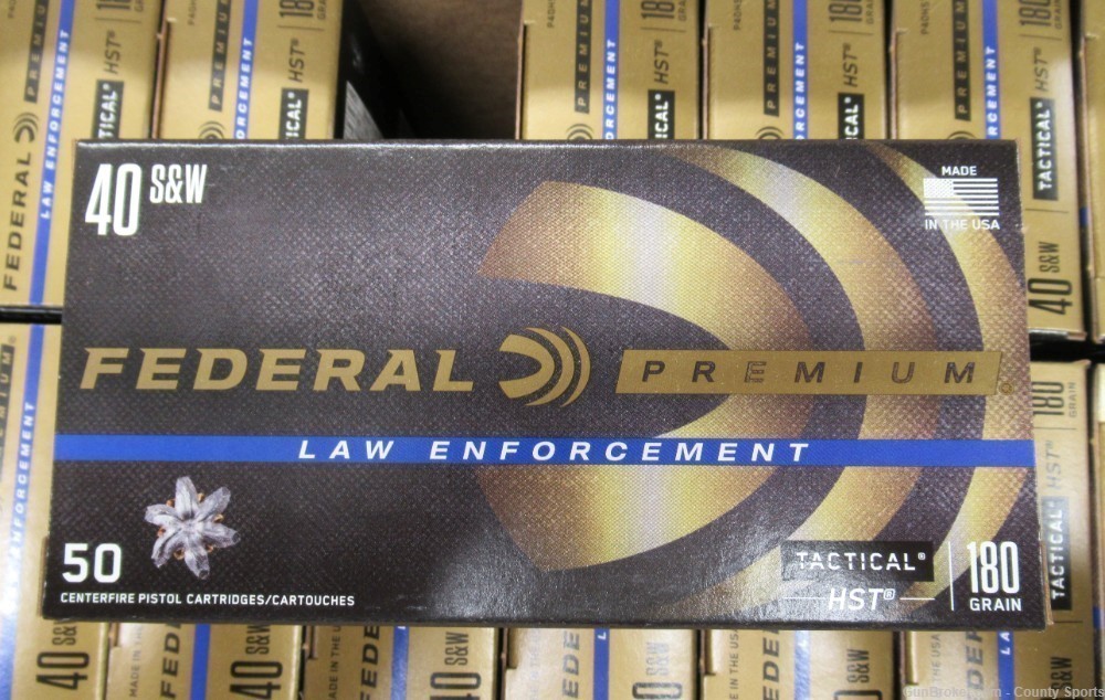 Federal 40 S&W 180Gr HST Hollow Point LE P40HST1 500 Rounds New-img-0