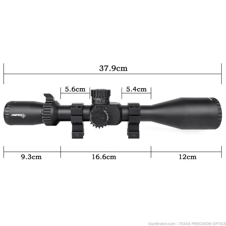 Sniper 5-27x50 FFP Rifle Scope 30mm Tube Side Parallax Adjustment .308/.338-img-5