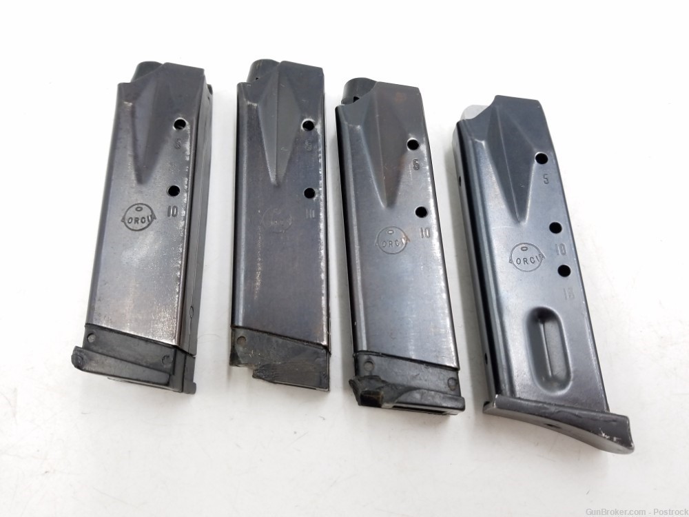 Lot of 4 Lorcin L9 L9mm 9mm dammaged magazines 3 10rd Mags, 1 13rd Mag-img-0