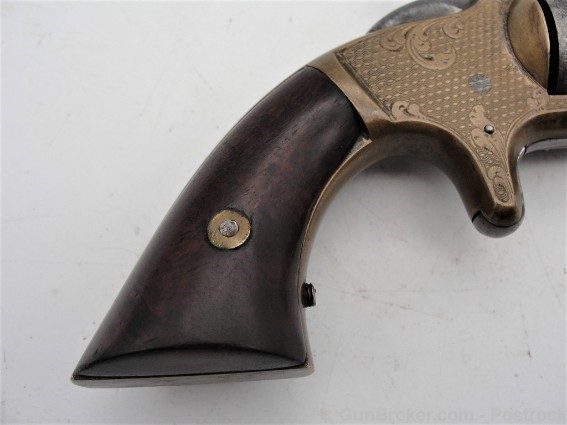 Manhattan pocket 22 Short 7 shot revolver Factory Engraved (WP)-img-13