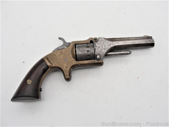 Manhattan pocket 22 Short 7 shot revolver Factory Engraved (WP)-img-22