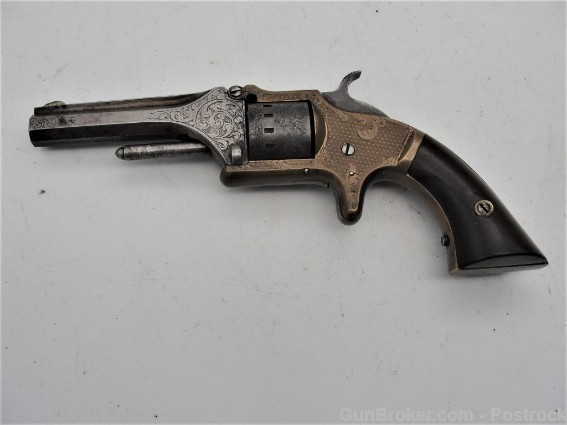 Manhattan pocket 22 Short 7 shot revolver Factory Engraved (WP)-img-0