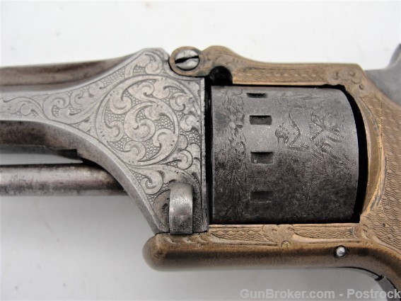 Manhattan pocket 22 Short 7 shot revolver Factory Engraved (WP)-img-9