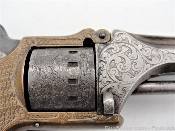 Manhattan pocket 22 Short 7 shot revolver Factory Engraved (WP)-img-15
