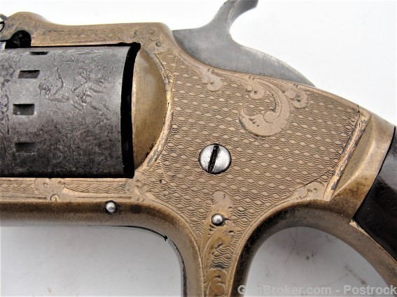 Manhattan pocket 22 Short 7 shot revolver Factory Engraved (WP)-img-10