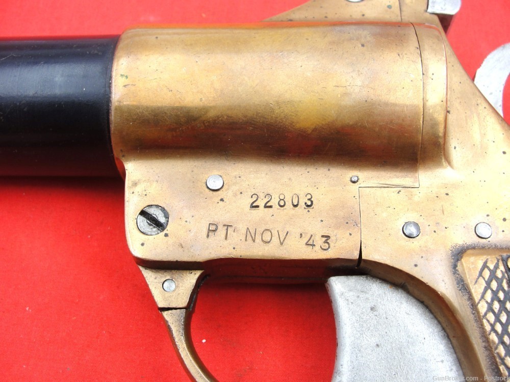 WW2 USA International flare signal co. flare gun-img-6