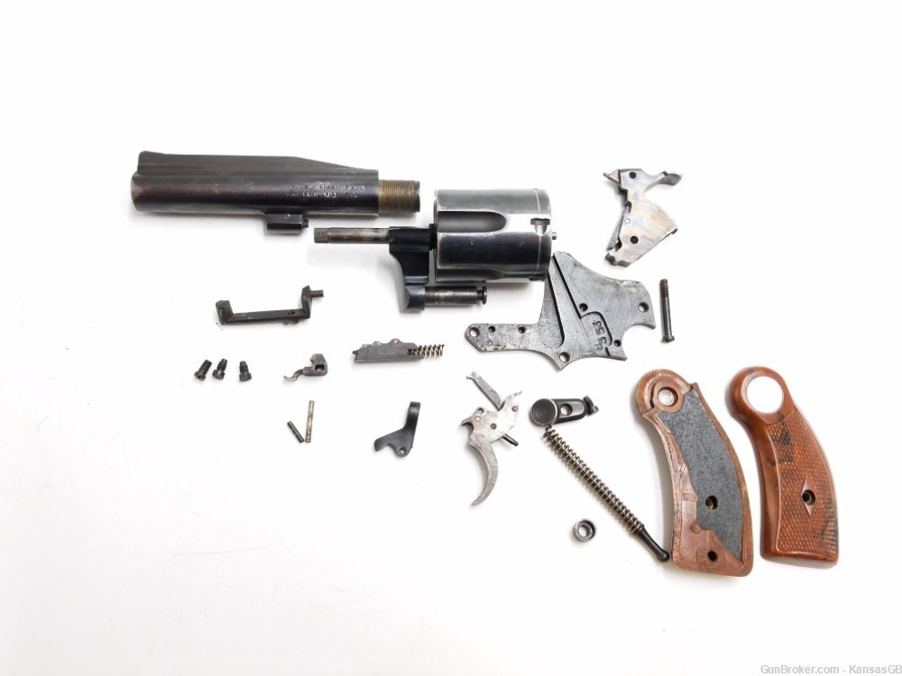 Rossi model Unknown Revolver Parts. Barrel 4", 5 shot Cylinder, Trigger &-img-0