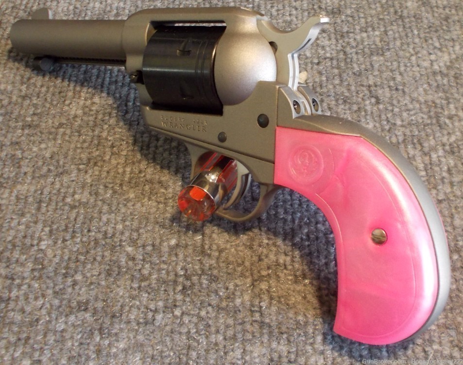 Custom Grips Ruger Wrangler Birdsheads Pink Pearl-img-1