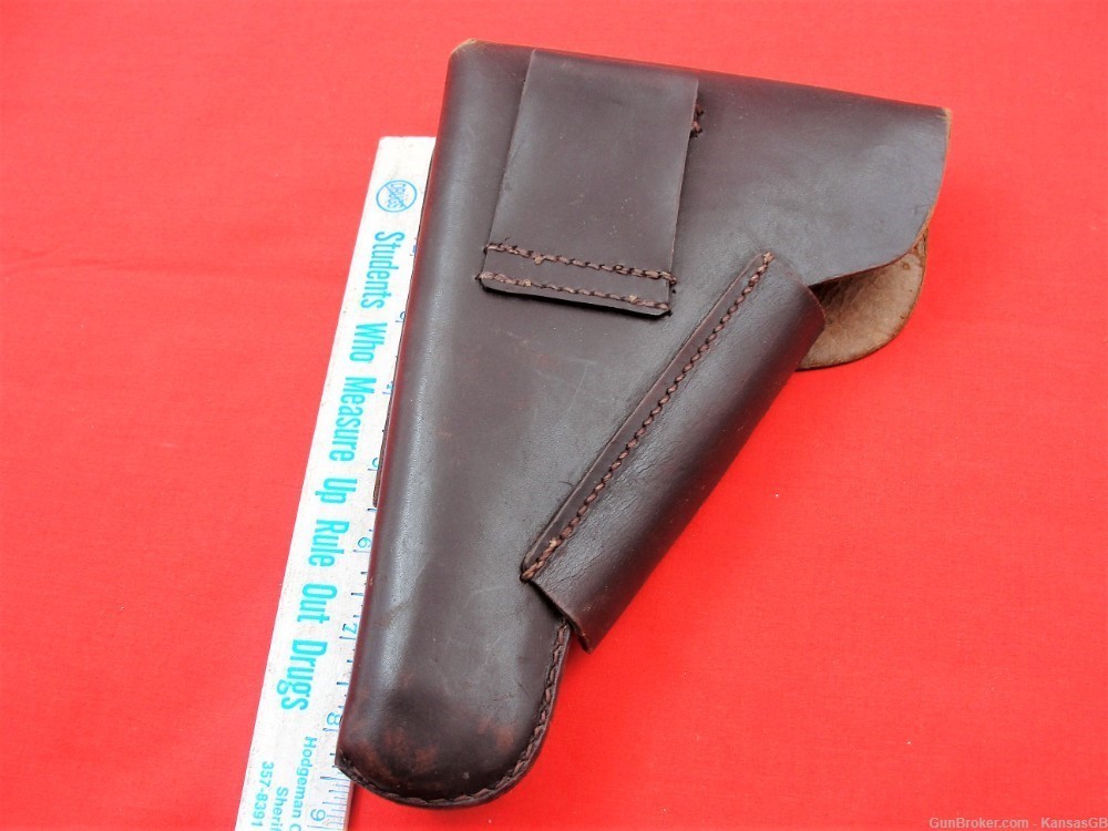 Browning Hi-Power brown leather CLG44 marked original holster-img-7