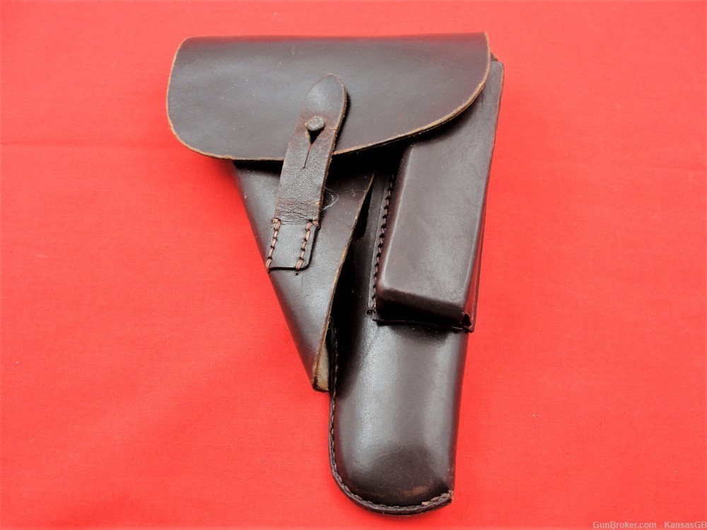Browning Hi-Power brown leather CLG44 marked original holster-img-0