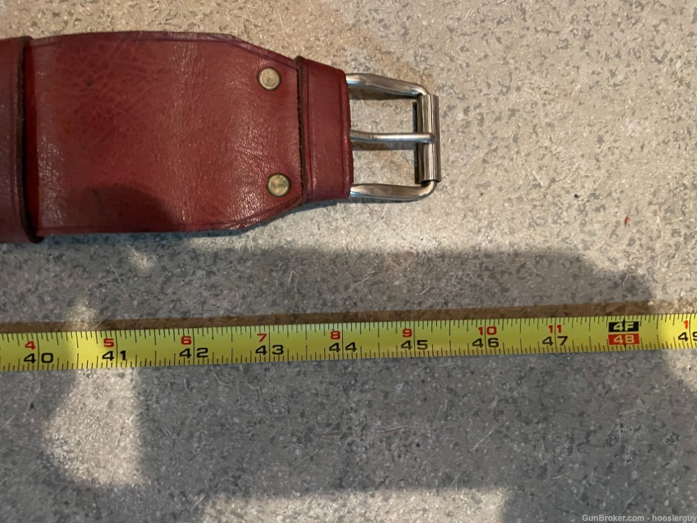 Vintage Cowboy Leather Belt with Cartridge Holders-img-5