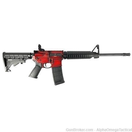 Ruger "Red Distressed" AR-556 Rifle 5.56mm NATO 30rd Mag 16.1" Barrel-img-0