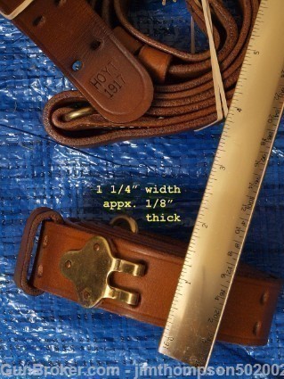 WWI/WW2, RIA 1918, KERR 1917, etc.,  replica Leather sling brass-img-24