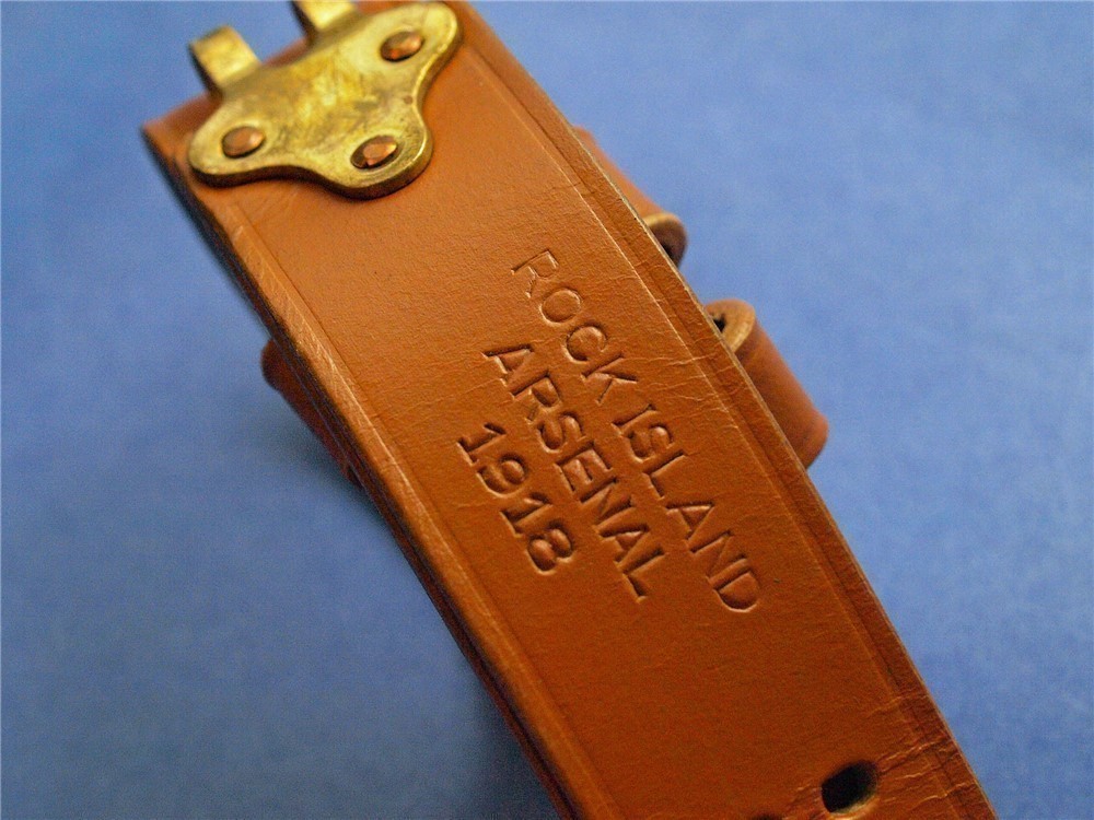 WWI/WW2, RIA 1918, KERR 1917, etc.,  replica Leather sling brass-img-30